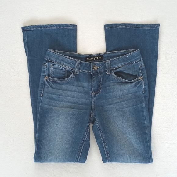 Great Flare Leg Boot Cut Low Rise Jeans Vanilla Star Size 12 (Juniors) - Picture 5 of 12